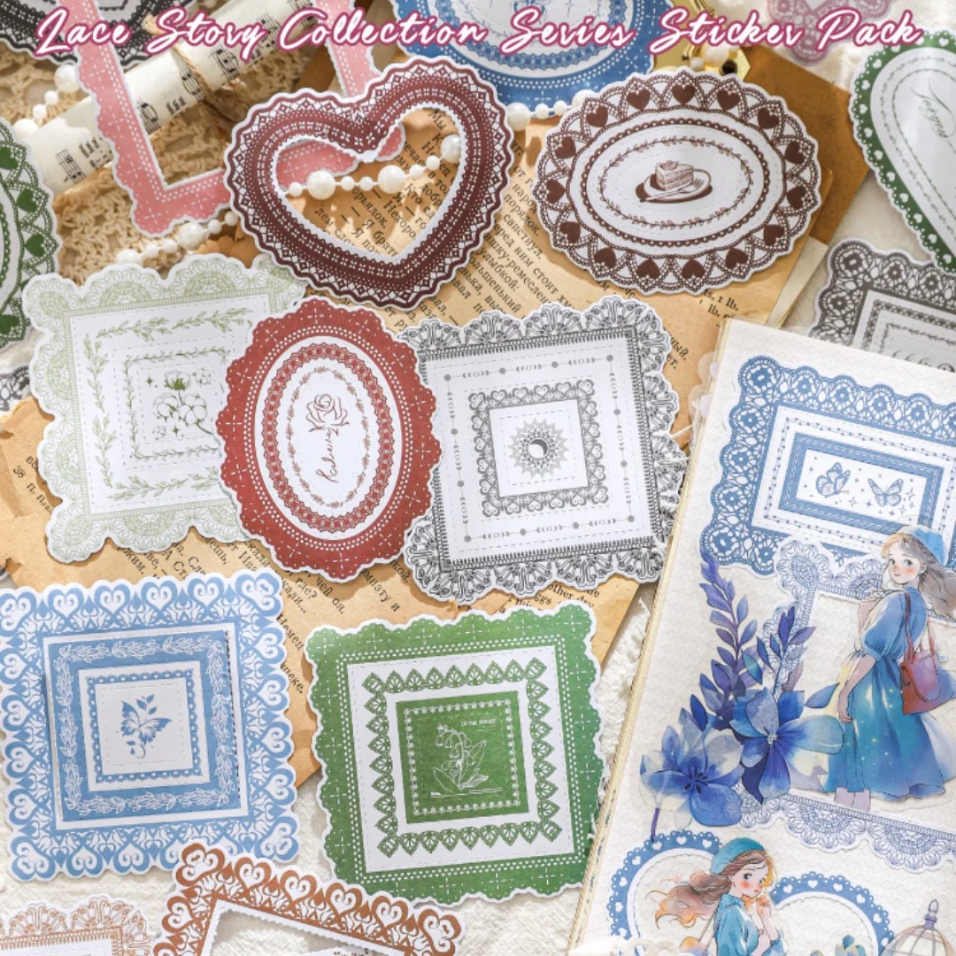 Paper Scrapbook Stickers Unique Decorative Adhesive Heart Stickers Diy Diary Stickers for Craft Projects