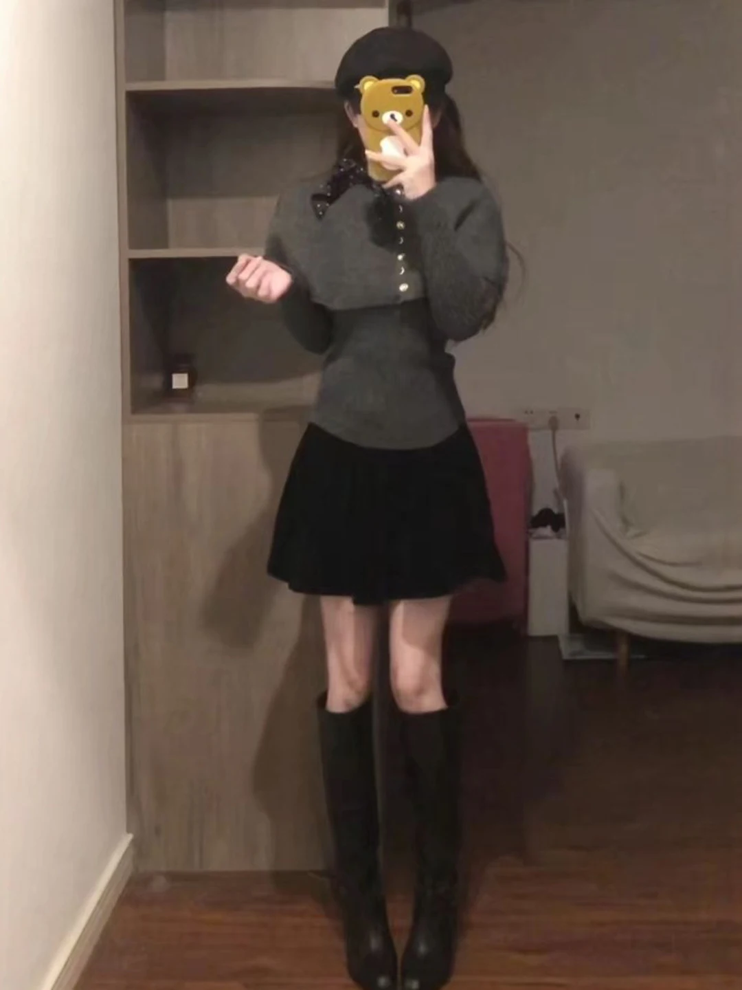 

Вязаный свитер-кафтан в стиле ретро, модный укороченный топ, весна 2026, цвет Ciwalk