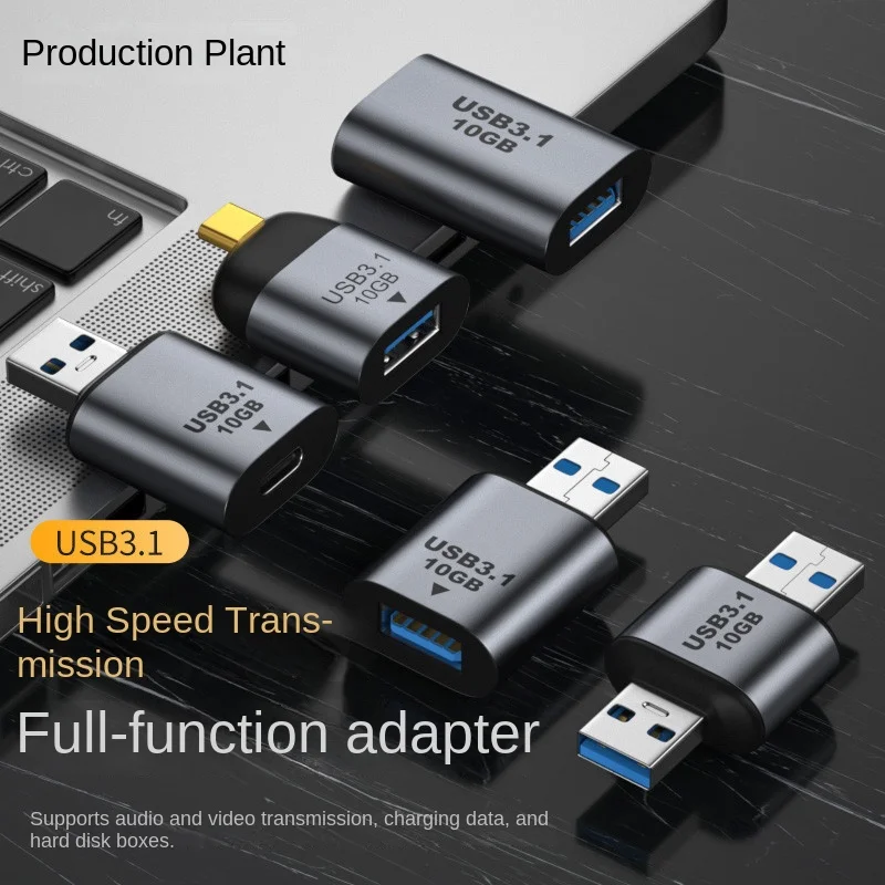 USB C에서 USB 3.1 OTG 어댑터, PC 노트북 하드 디스크 박스용, PD 고속 충전 오디오 비디오 변속기