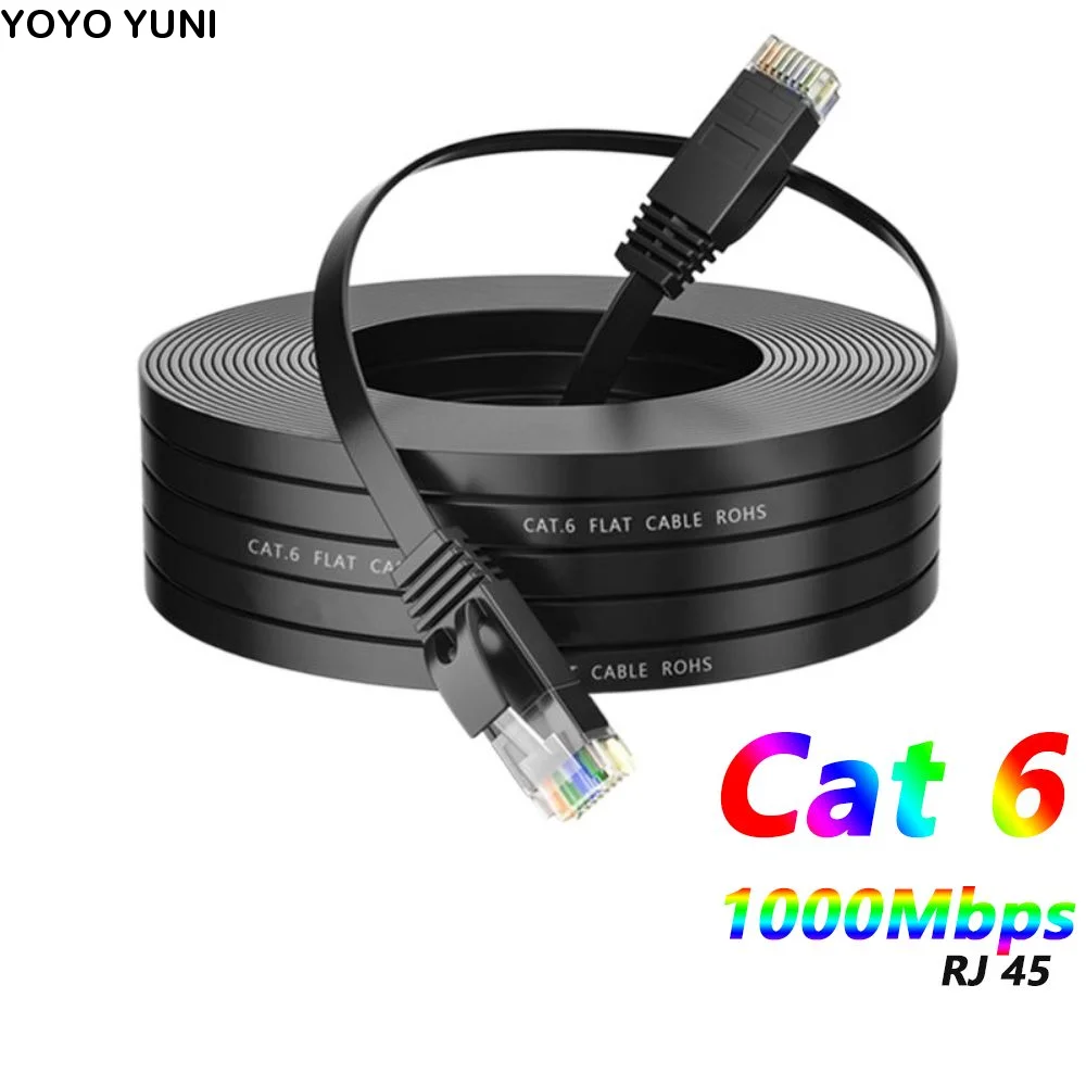 

Compatible Patch Cord Ethernet Cable Cat 6 Anti-interference 250Hz Cat6 Internet Cable Flat Cable Twisted Pair Cable