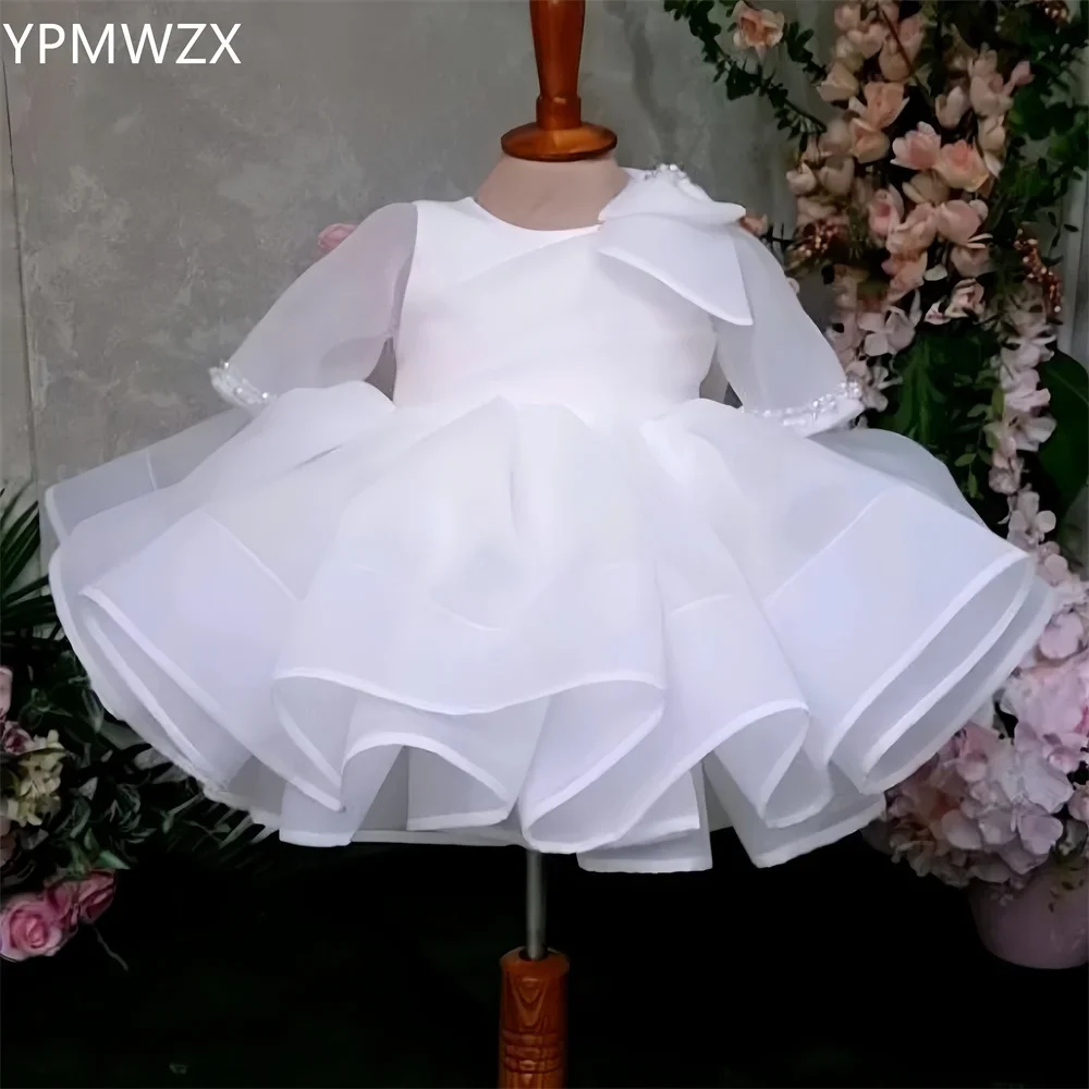 

Customized Prom Gown Formal Women YPMWZX Scoop Neckline Ball Knee Length Skirts Draped Bows Bead Bespoke Occasion Dresses E