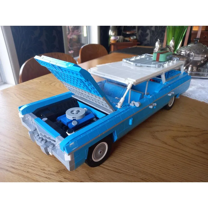 MOC-236601 clásico nuevo modelo de bloques de construcción de carreras de supercoche deportivo de los años 90, 1977 piezas, juguete para regalo de cumpleaños para niños y niños