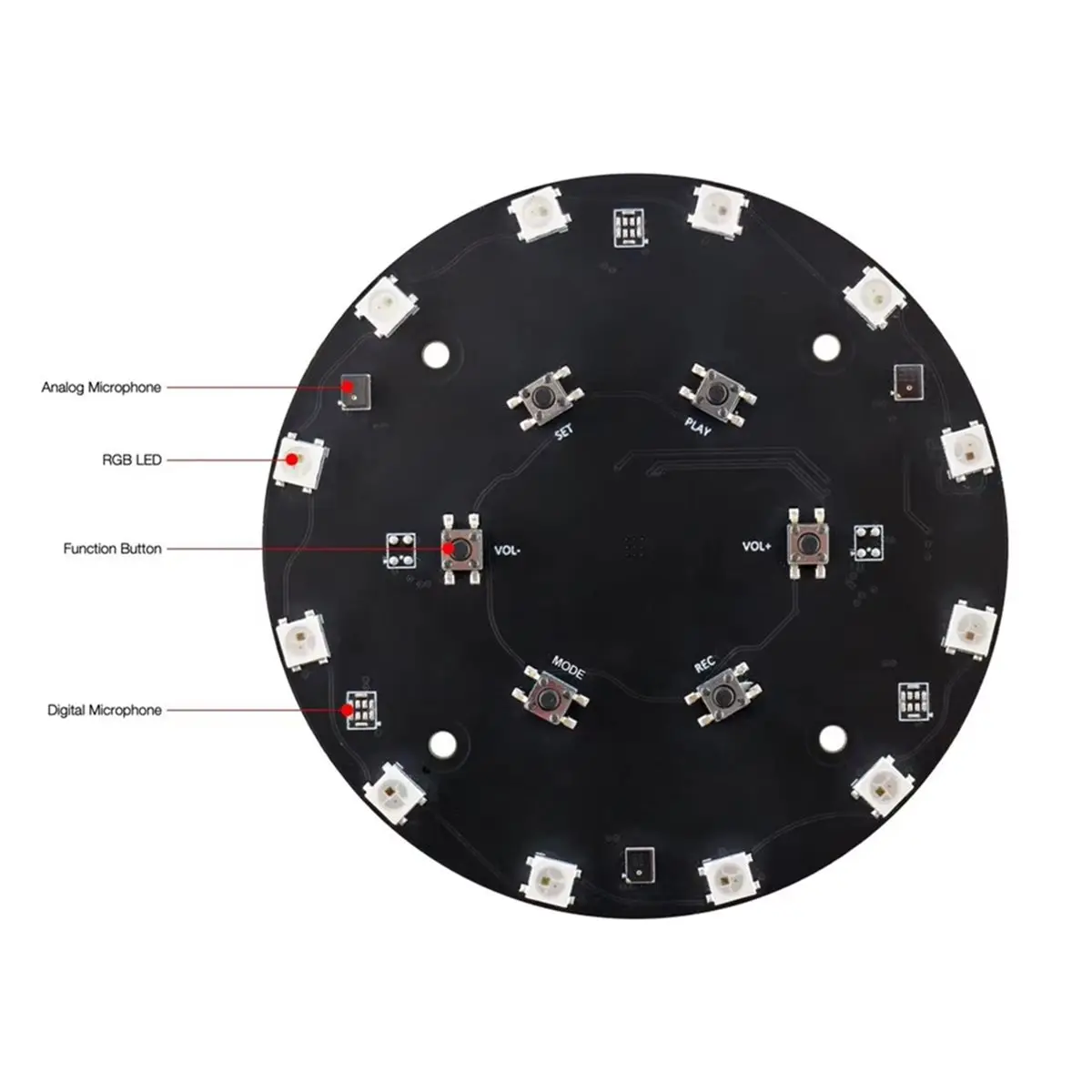ESP32-S3--1 Intelligent Speech Recognition Development Board with English Wake-Up 3 Microphone Array