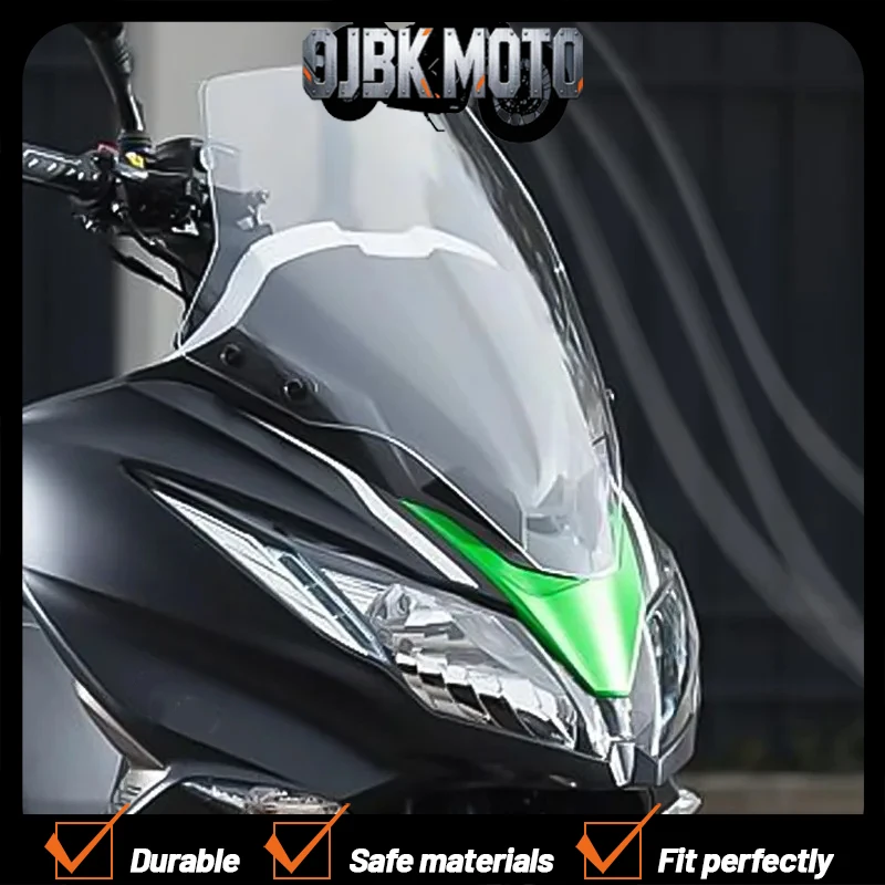 

For Kawasaki J300 Motorcycle Windshield Glass Modification Heightened Thick Windshield Wind Deflector Sunshade chest protector