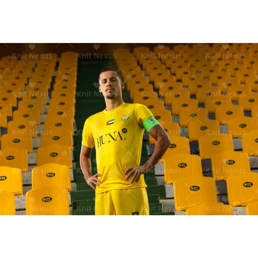 25-26 الإمارات العربية المتحدة برو الدوري آل Wasl FC المنزل لكرة القدم جيرسي الخريف الرياضة الجافة بسرعة تي شيرت رجالي ملابس الأطفال المحملة Y2k امرأة