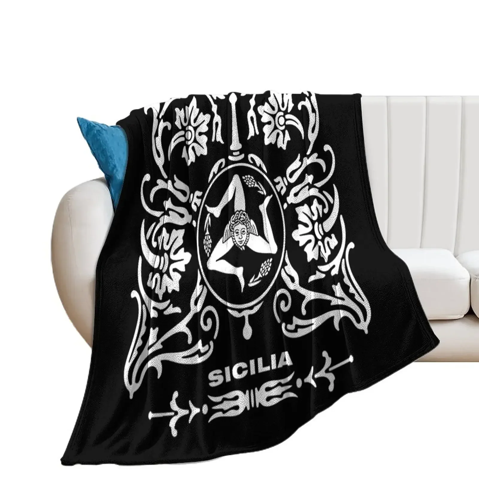 

sicilia- trinacria Throw Blanket warm winter warm for winter blankets and throws sofa bed Blankets