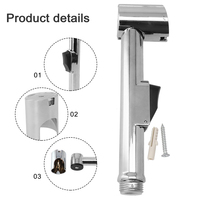 Hand Held Douche Spray Set with ABS Hygienic Toilet Shower Head Hose Bidet Bracket Suitable for Women\\'s Personal Care
