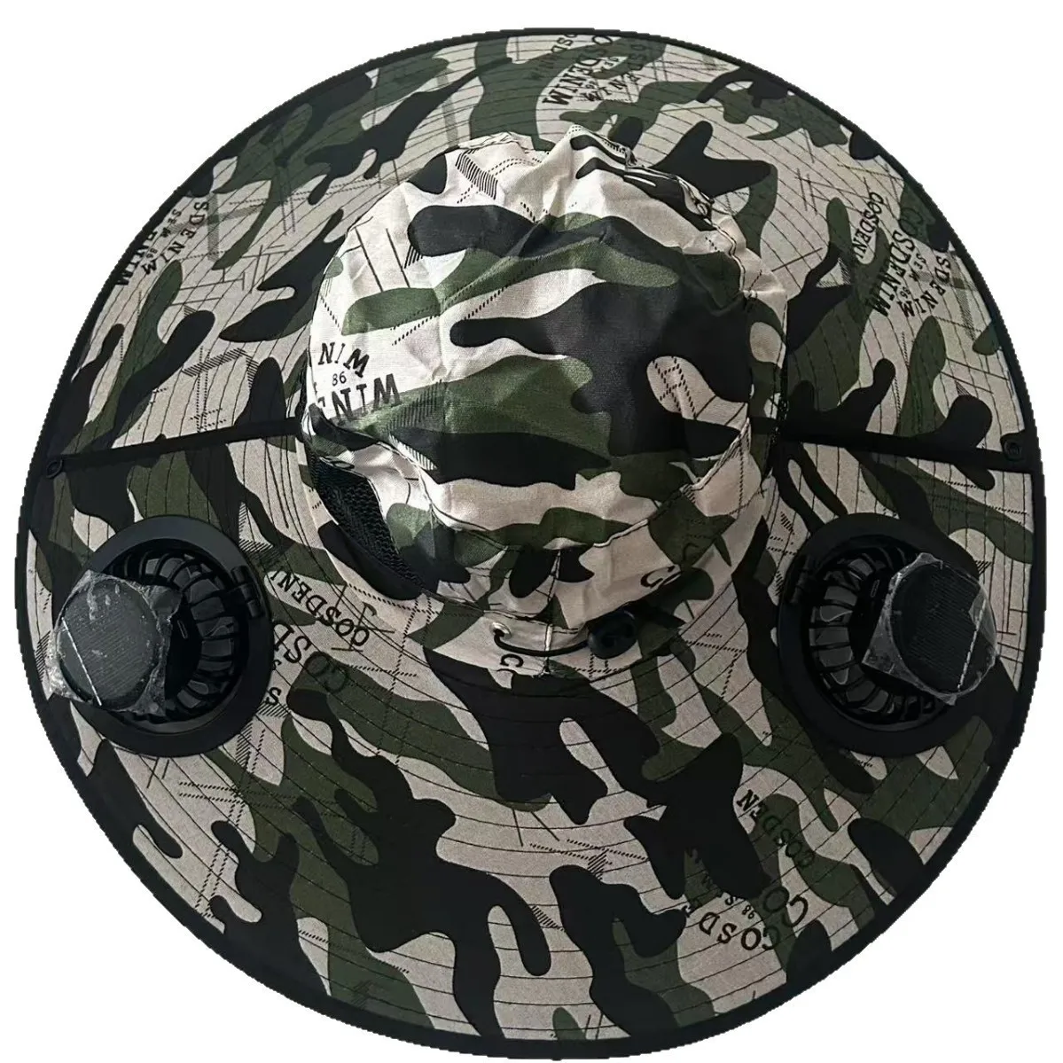 

Summer solar double fan outdoor ultraviolet fishing sun protection bucket hat