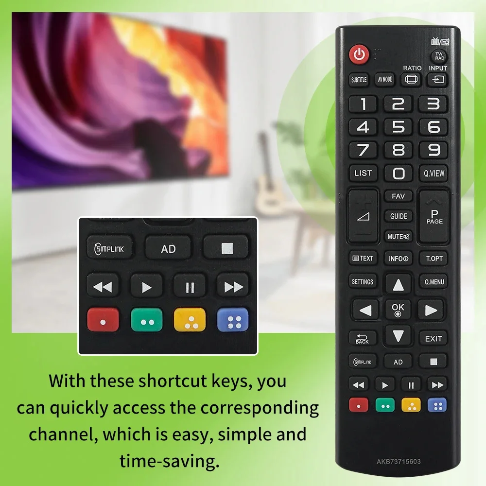 MRSVI Universal TV Remote Control AKB73715603 Suitable for LG Smart TV Replacement Remote for LG Smart TV Models