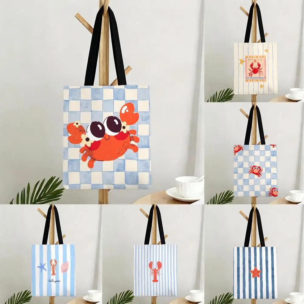 ocean sea Ocean beach theme Storage Bags Bags Series Print Bag Lightweight Shoulder Daily Shopping Bags