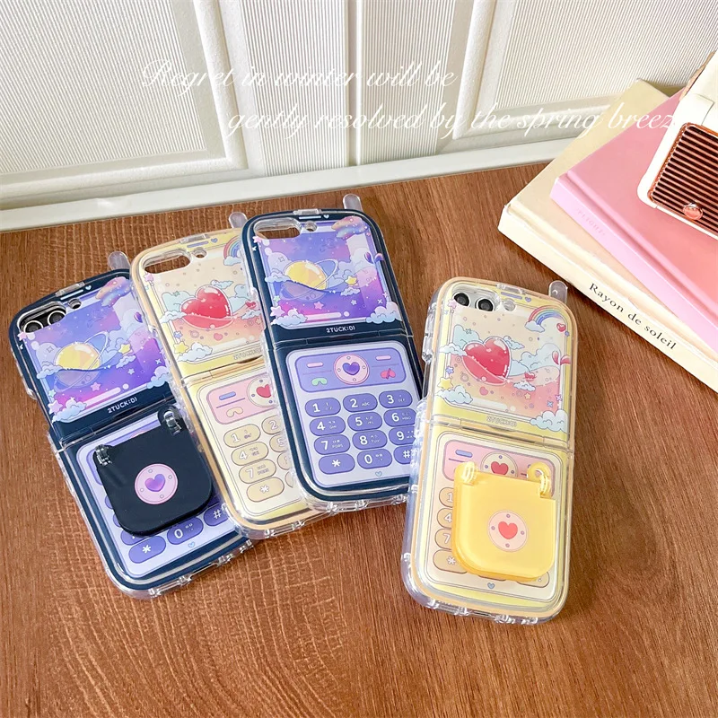 Funda de teléfono con personalidad para Samsung Galaxy Z Flip 6 5 4 3, carcasa trasera protectora para ZFlip4 ZFlip5 ZFlip6