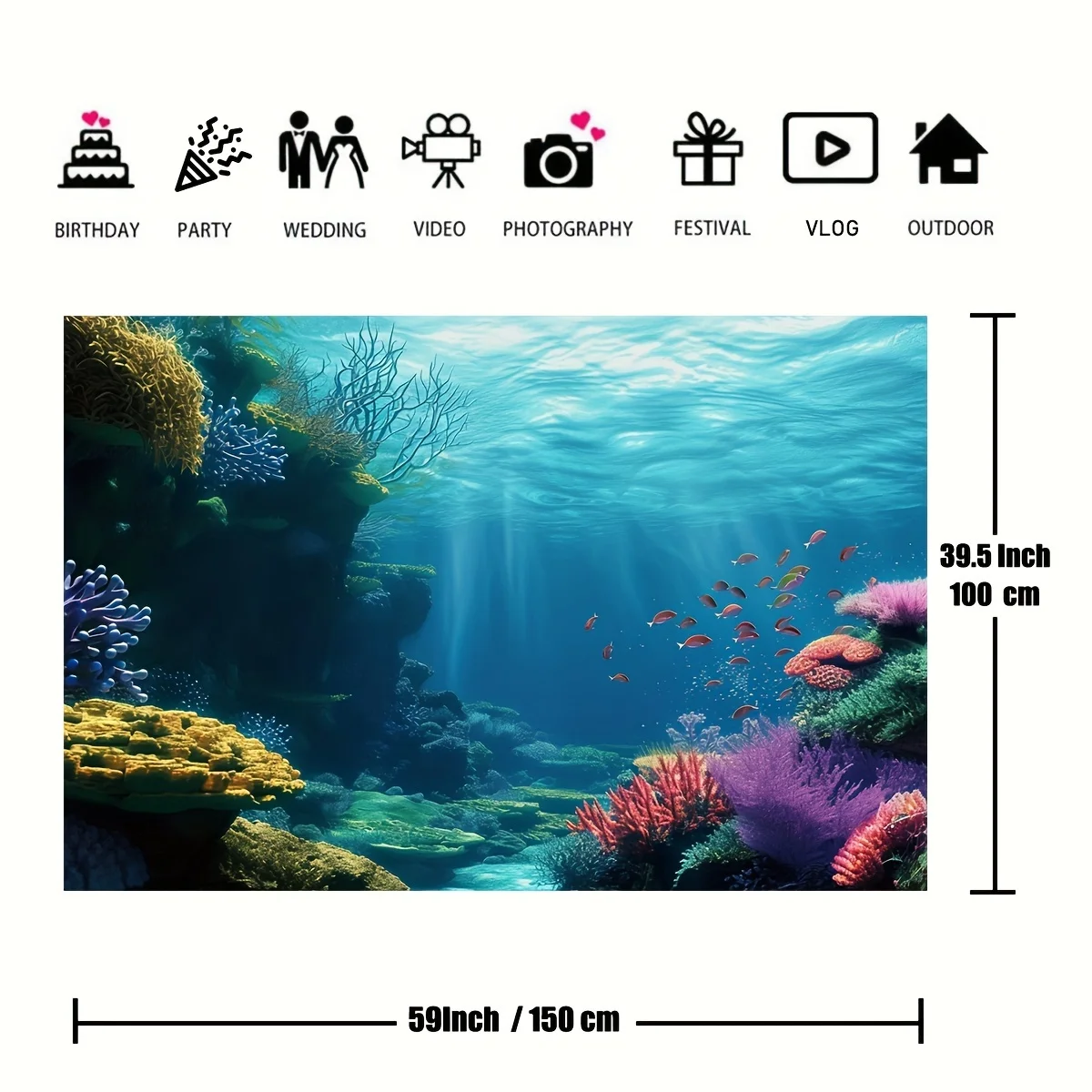 1 pezzo di arazzo piatto 2D co - Reef Aquarium recensione e prezzo