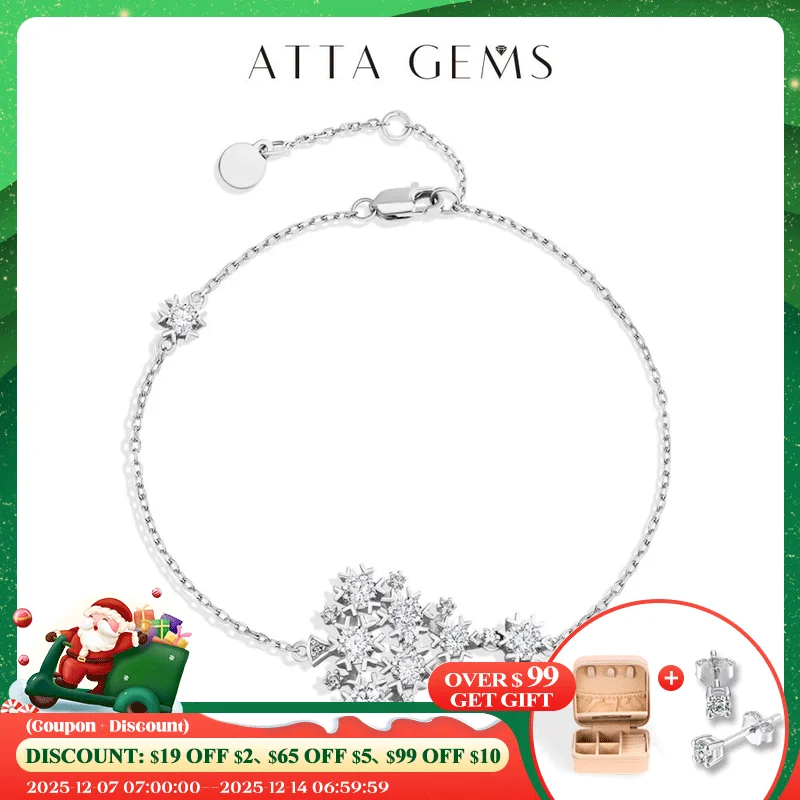

Attagems Christmas Tree Zircon Bracelet Set S925 Sterling Silver For Women Holiday Party Jewelry Gifts Adjustable Chain 16.5+3cm