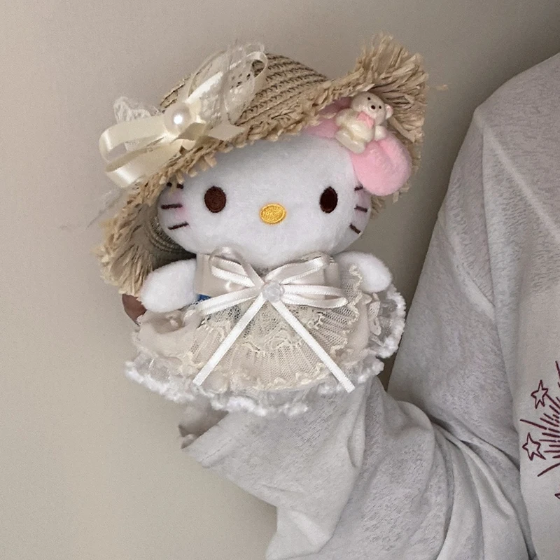 Breloczek pluszowy Sanrio Hello Kitty, uroczy brelok dla dziewczynek, najlepszy przyjaciel, miękka zawieszka, uchwyt na klucze od samochodu, akcesoria kawaii dla kobiet.
