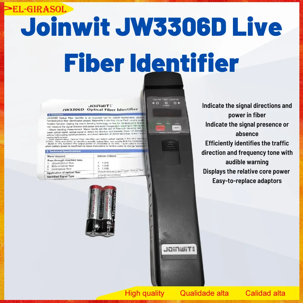 

JW3306D Fiber Optic Identifier Live Fiber Optical Identifier with Built in 10mw Visual Fault Locator Free shipping