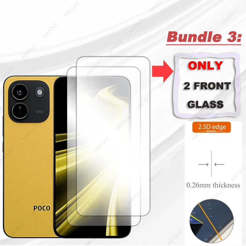 HD Clear Protective Film For Xiaomi Poco X8 Power 5G Glass Screen Protector For Redmi Note 17 Pro Max 5G Camera Lens Protector