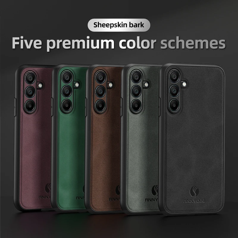 Anti-Fingerprint Thin Case for Samsung Galaxy A57 5G S26 Ultra A17 A56 A16 A36 A37 A15 A55 S25 FE S24 S23 Plus Leather Cover