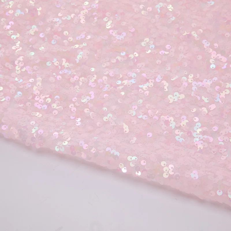 Sequin Fabric Dress Material Decoration Bling Cosplay Gown Mesh DIY Sewing