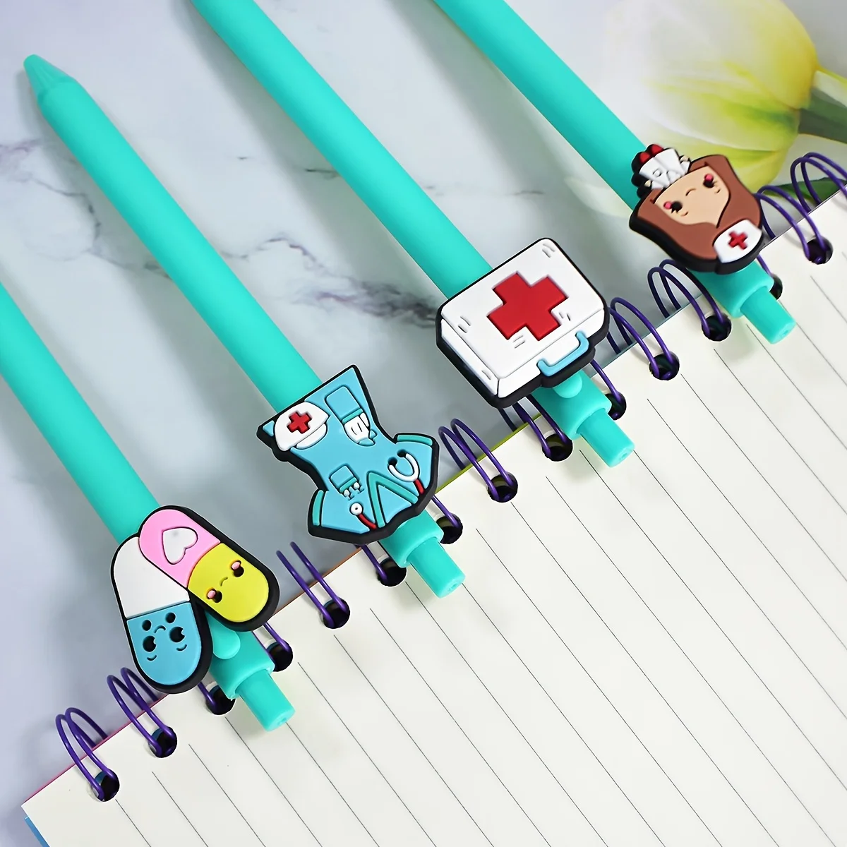 11/22 قطعة ممرضة طبيب الكتابة هلام أقلام الطبية قلم تسجيل الممرضات يوم لطيف الكرتون هدية القلم أنماط عشوائية