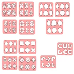 French Earrings Cutting Dies Soft Pottery Polymer Clay Cutter Pottery DIY  For Earring Jewelry Pendant Making Mold