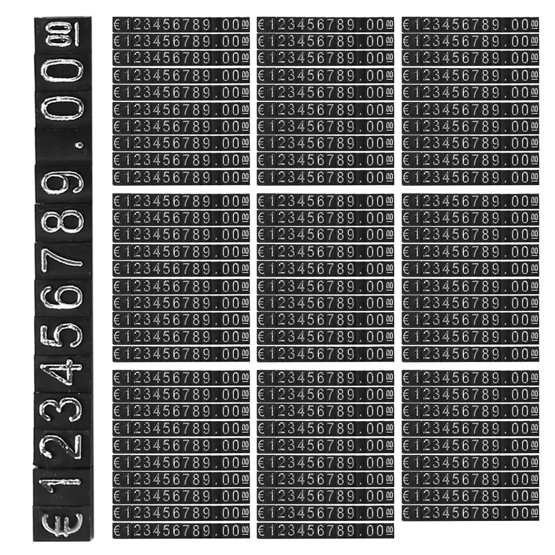 Hot TTKK 90Sets Plastic Cubes Price Display Tags Adjustable Number Stand Frame Label Shop