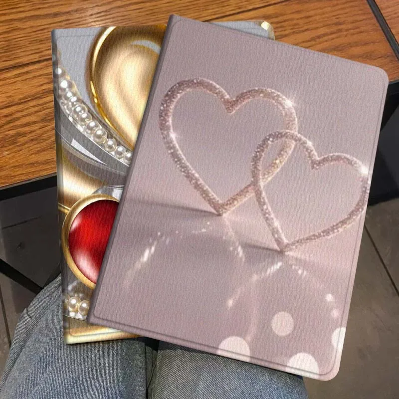 

Shining Love Heart Hot Gift For Honor Pad 8 V8 9 GT MagicPad 13 3 2 Tab MatePad Pro Air 12 X 12.6 Foldable Tablet Case