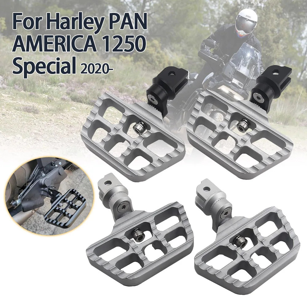 

Motorcycle Front Footrest Adjustable Wide Floorboards Rotatable Rider Footboard Foot Rest Pedal For Pan America 1250 RA1250