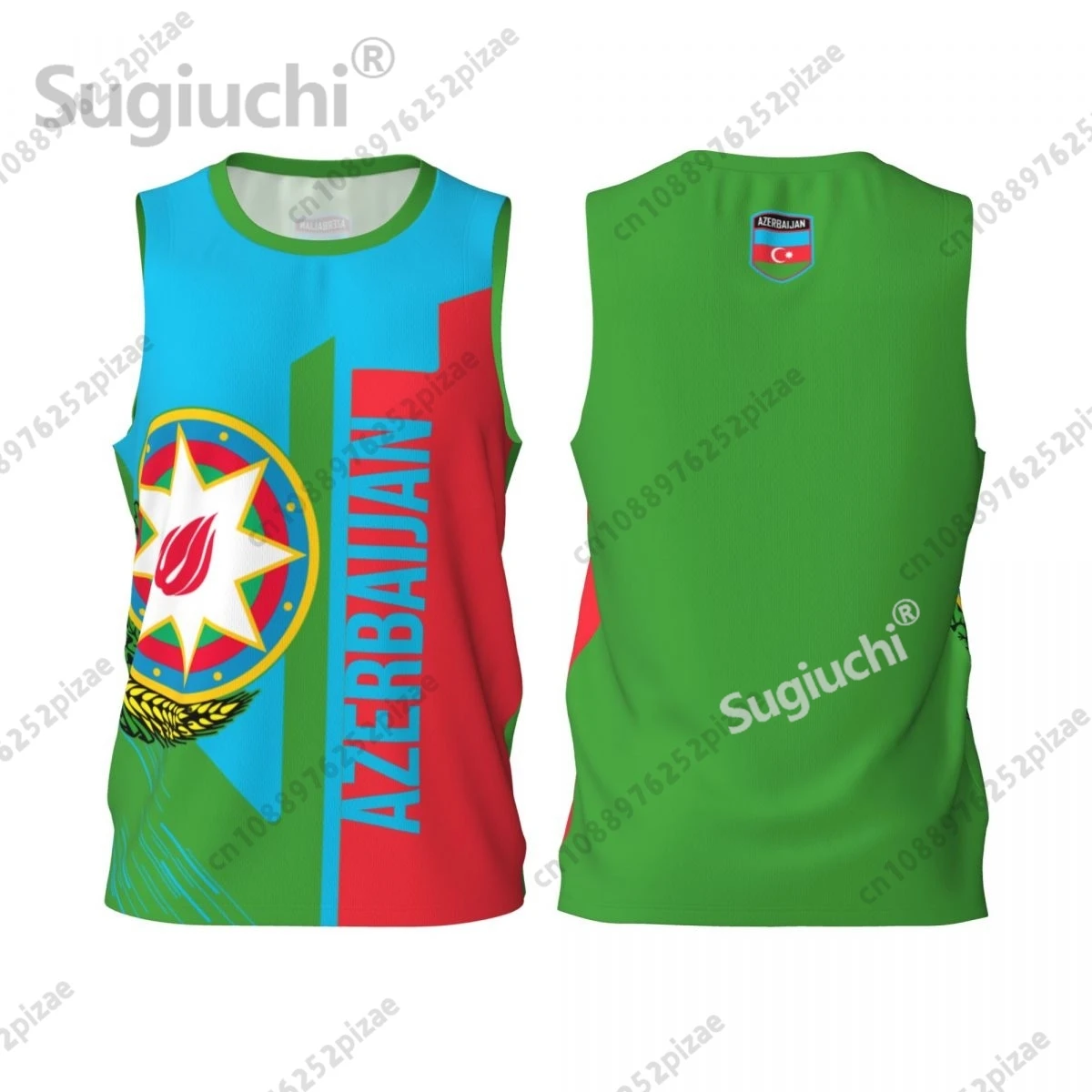 Custom Name Number Azerbaijan 3D Flag Sports T-shirts Men Clothing Breathable For Basketball Running Fitness T shirt