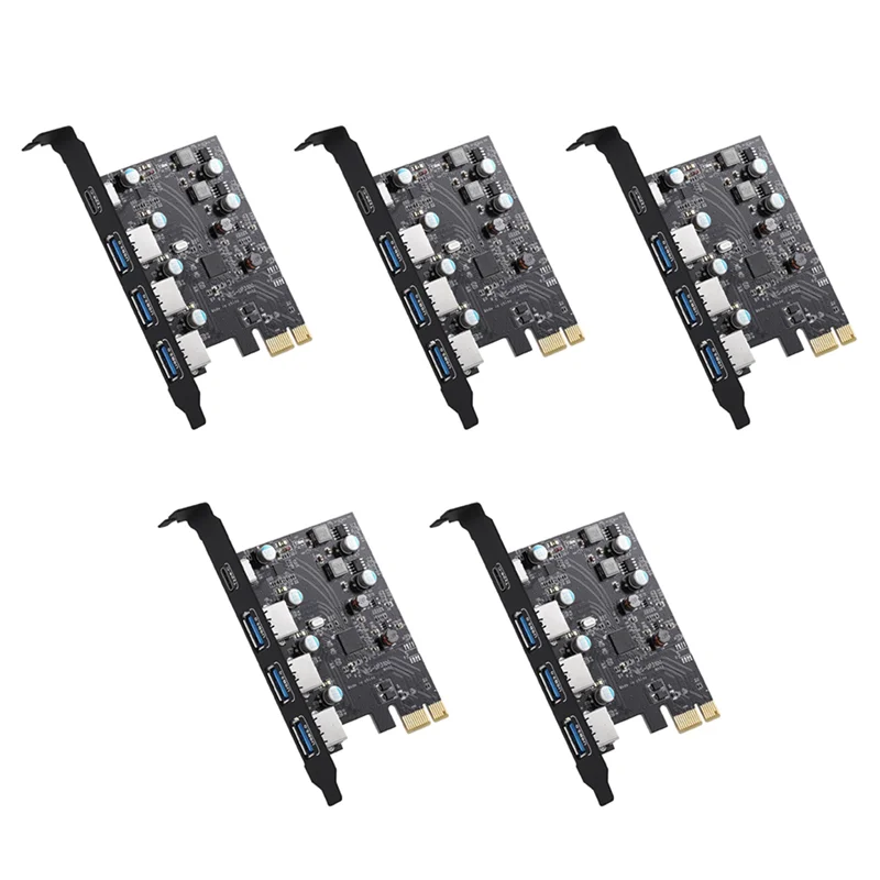 

ABT-5X PCI-E к USB3.0 + карта расширения типа C (карта PCI) 3 порта с суперскоростной картой расширения USB 3.0 PCI для Windows MAC