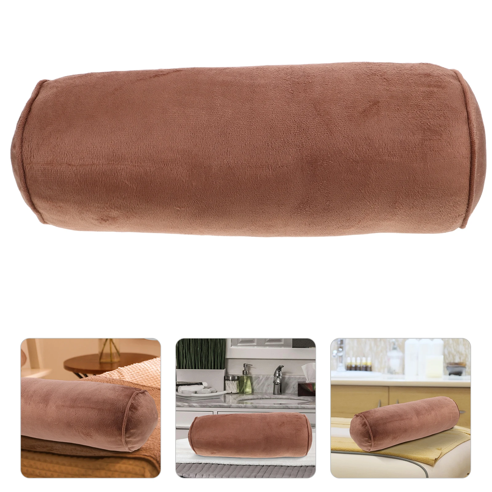 

Foot Rest Pillow 15x40cm Coffee Memory Foam Cushion for Neck Waist Support Travel Cylinder Yoga Pillow Foot Support