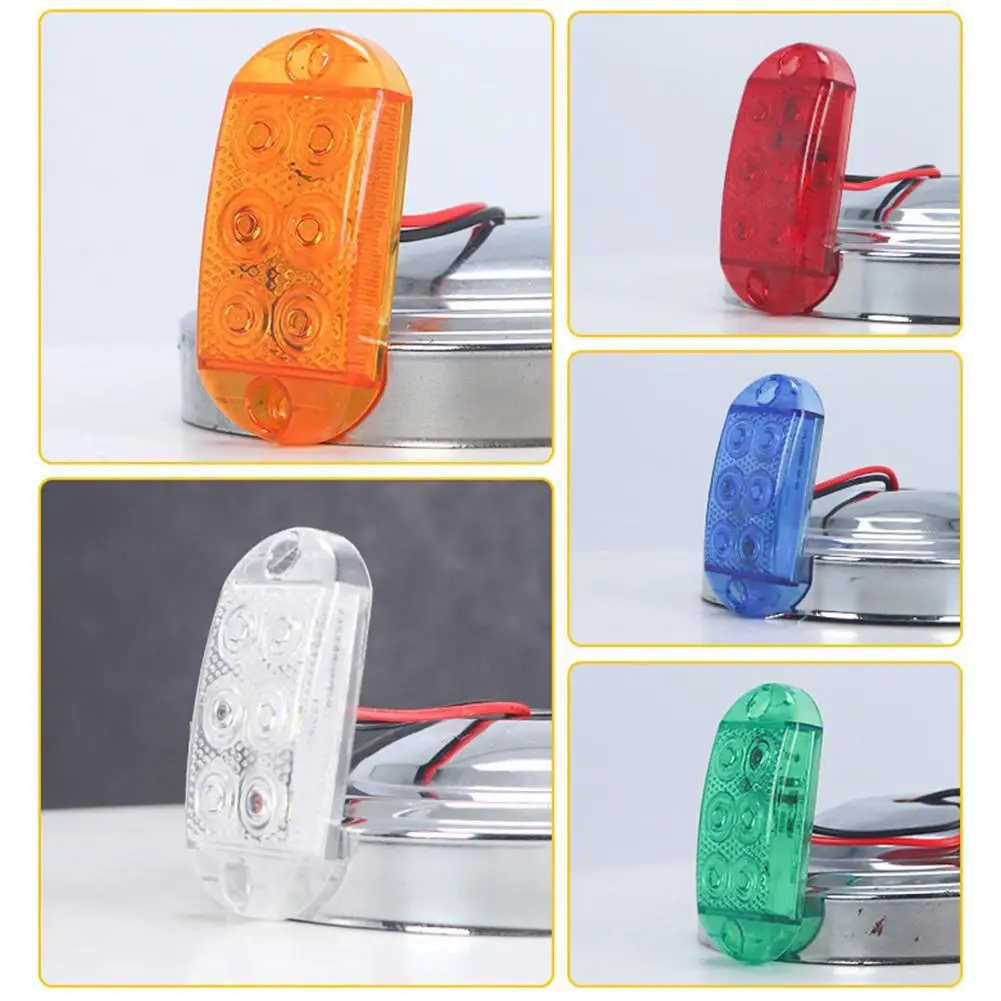 

6-Bead High-Light Waterproof Truck LED Flash Warning Light 12-80V RV Trailer Signal Light Motorcycle Width Light Tools