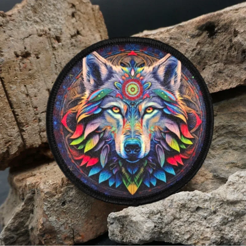 2026 Neuer Wolf King Taktischer Aufnäher, militärisches Moralabzeichen, Armband, für Kleidung, Hüte, Rucksäcke, taktische Ausrüstung