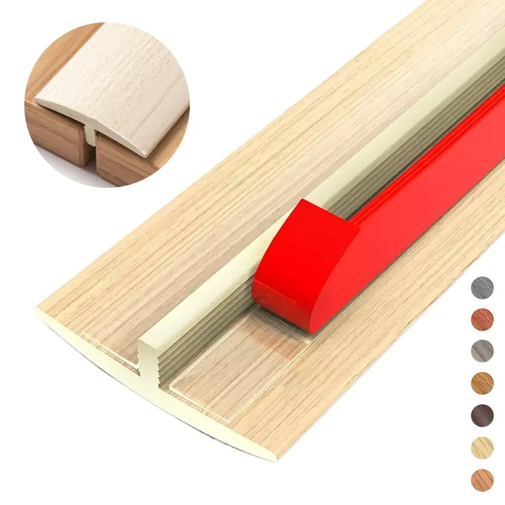 Carpet To Tile Floor Transition Strip Self Adhesive T-Molding Edging Trim Strip Wood Grain Wear-resistant Floor Joining Strip