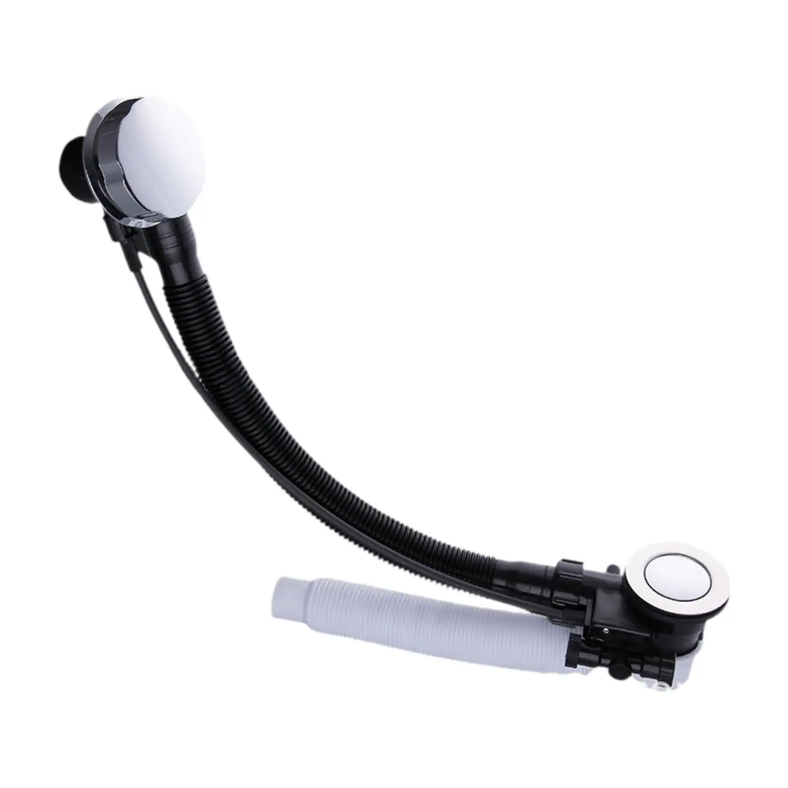 Bathtub Drain Pipe, Universal Overflow Bathtub Draining Hose, Flexible Bath Waste for Lavatory Hotel Restroom Kitchen
