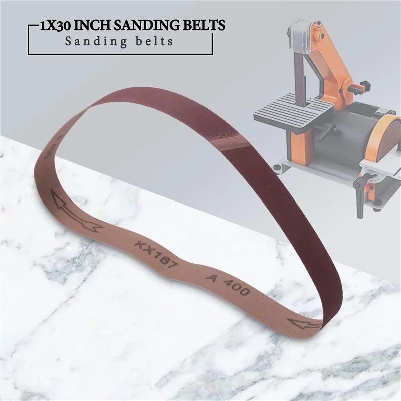 A55T15 Pcs 1X30 Inch Aluminum Oxide Sanding Belts Heavy Duty Sanding Belts Multipurpose Abrasive Belts for Belt Sander