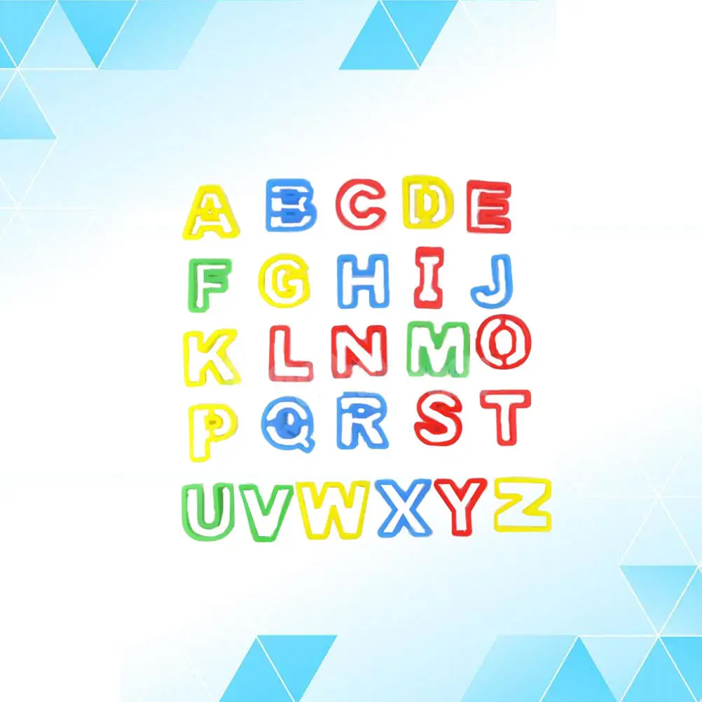

26Pcs Alphabet Plasticine Mould Set Colorful DIY Dough Tools Kit for Kids Creative Play Educational Classroom Use Plasticine