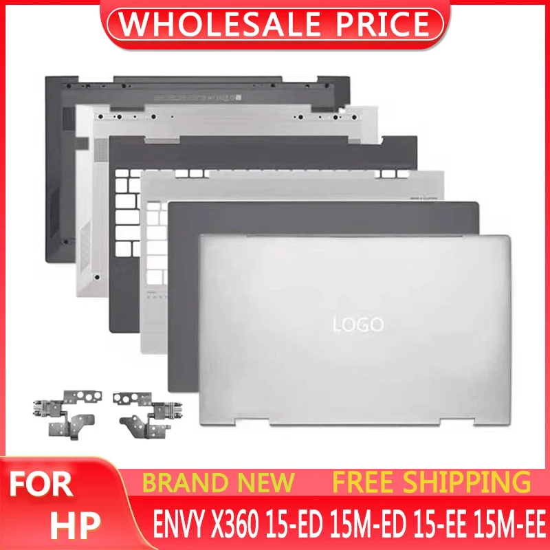 New For ENVY X360 15-ED 15M-ED 15-EE 15M-EE Laptop LCD Back Cover Front Bezel Upper Palmrest Bottom Base Case Keyboard Hinges