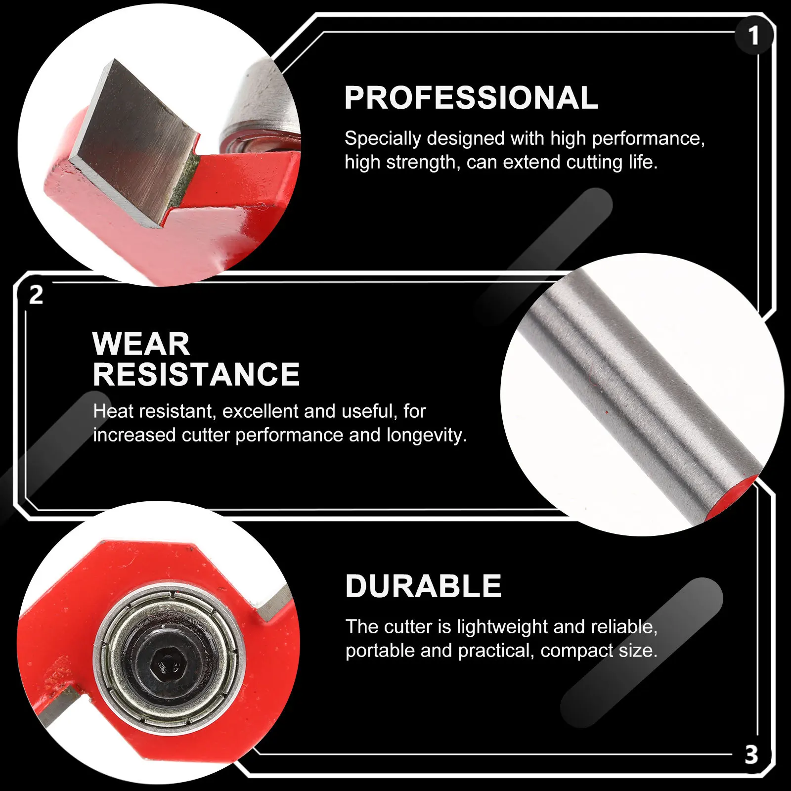 T Type Router Bit 6.35Mm Woodworking Trimming Cutter For Cnc Milling Grooving Carving Slotting Carbide Drill Bits