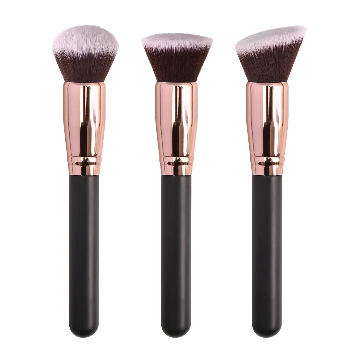 3Pcs Large Face Makeup Brushes Set Synthetic Hair Foundation Blush Contour Loose Powder Concealer Blending Cosmetic Beauty Tools