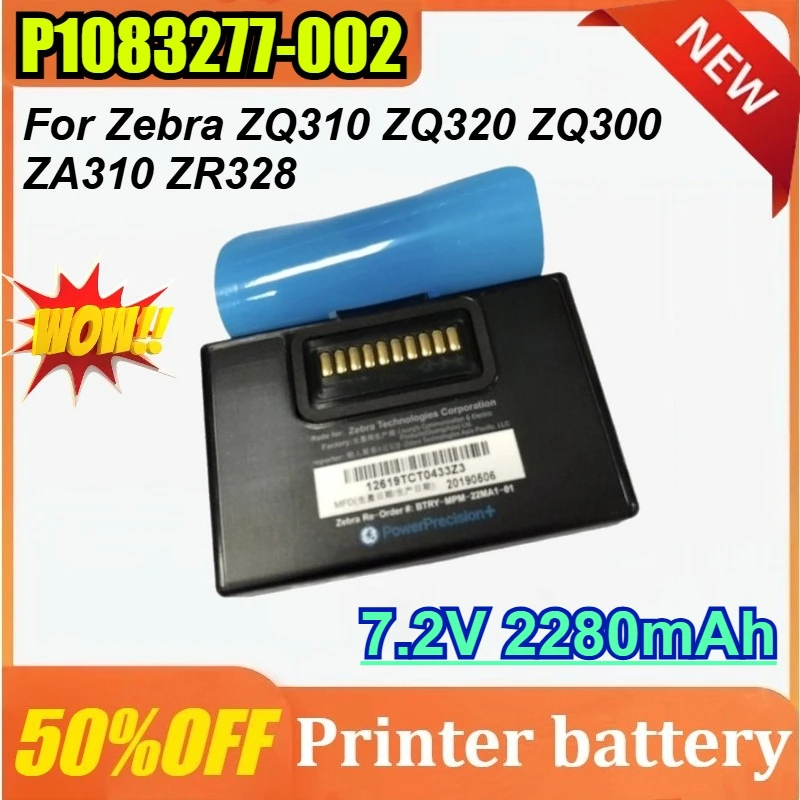 

P1083277-002 7.2V 2280mAh Printer Battery For Zebra ZQ310 ZQ320 ZQ300 ZA310 ZR328 Rechargeable Battery