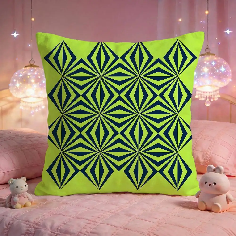Retro Diamond Quatrefoil Cushion Cover Premium Comfort Reversible Pillow Cove -Two in One Design for Any Room & Car Interior