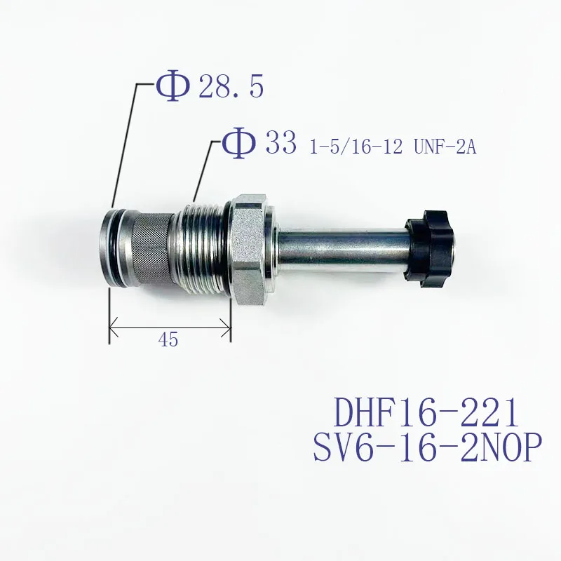 Two Position Two Way Threaded Plug-in Normally Open Solenoid Valve DHF16-221/SV6-16-2NOP