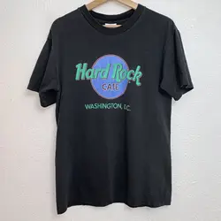 Vintage Hard Rock Cafe Washington D.C. Tee Black T-Shirt Single Stitch Medium