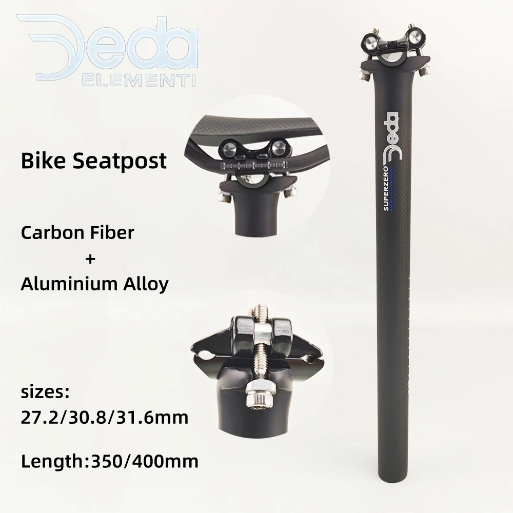 Bicycle Seatpost Carbon 27.2/30.8/31.6*350/400mm Mountain Road Bike Seat Post 3K Carbon Seat Tube Bicycle Parts