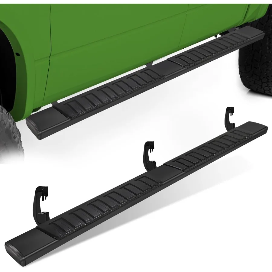 

6 подножек, совместимых с Chevy Silverado 1500 20072018 гг., с двойной кабиной, черные боковые подножки из алюминиевого сплава, Nerf Bars для Tr