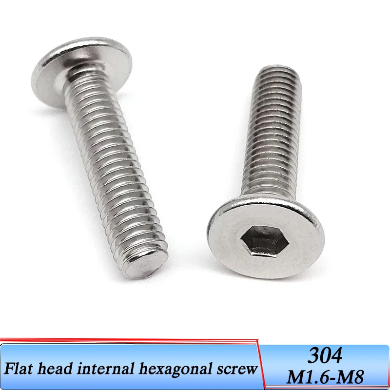 

M1.6-M8 304 A2-70 Stainless Steel Hex Hexagon Socket Ultra Thin Flat Wafer Allen Head Bolt Screw CM