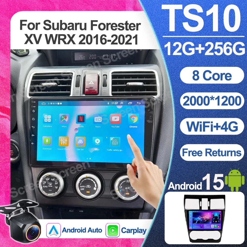

Android 15 Radio For Subaru Forester XV WRX 2016-2021 Stereo Car GPS Player 2din Carplay Multimedia Video Player Mirror Link RDS