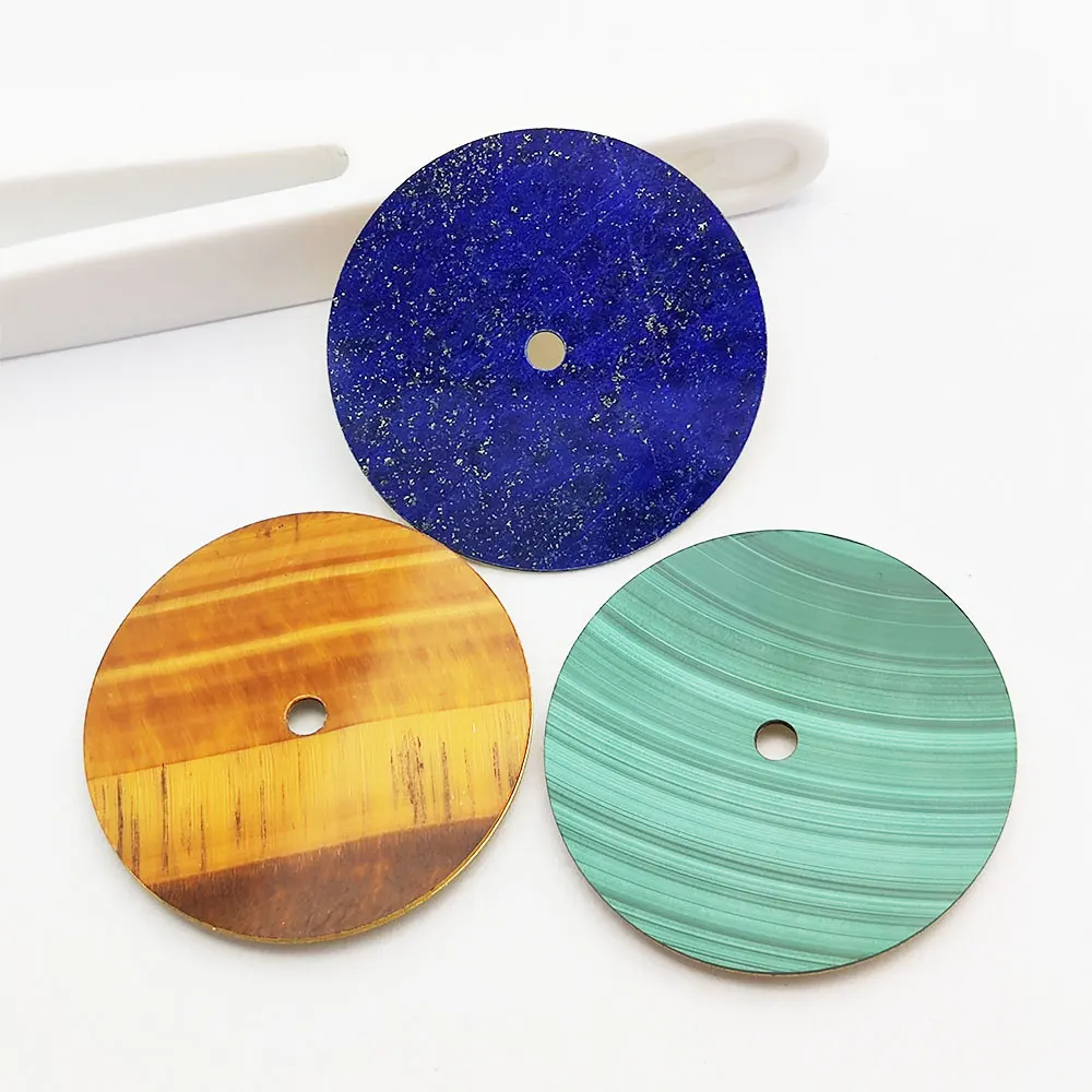 Natural Malachite tiger-eye Lapis Lazuli nh35 Dial 28.5mm Stone Frag Sterile Dial NH35 NH36 Movement Natural Unique Custom Logo