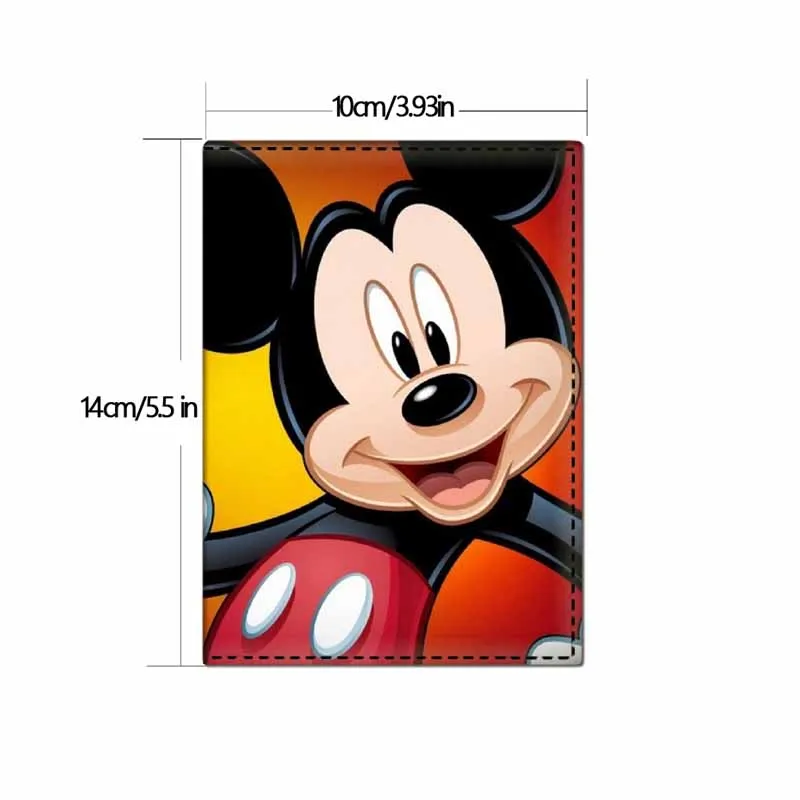 Porte-passeport multifonction Disney Minnie pour hommes et femmes, étui portefeuille en cuir PU, porte-cartes bancaires d\'identité, accessoires de