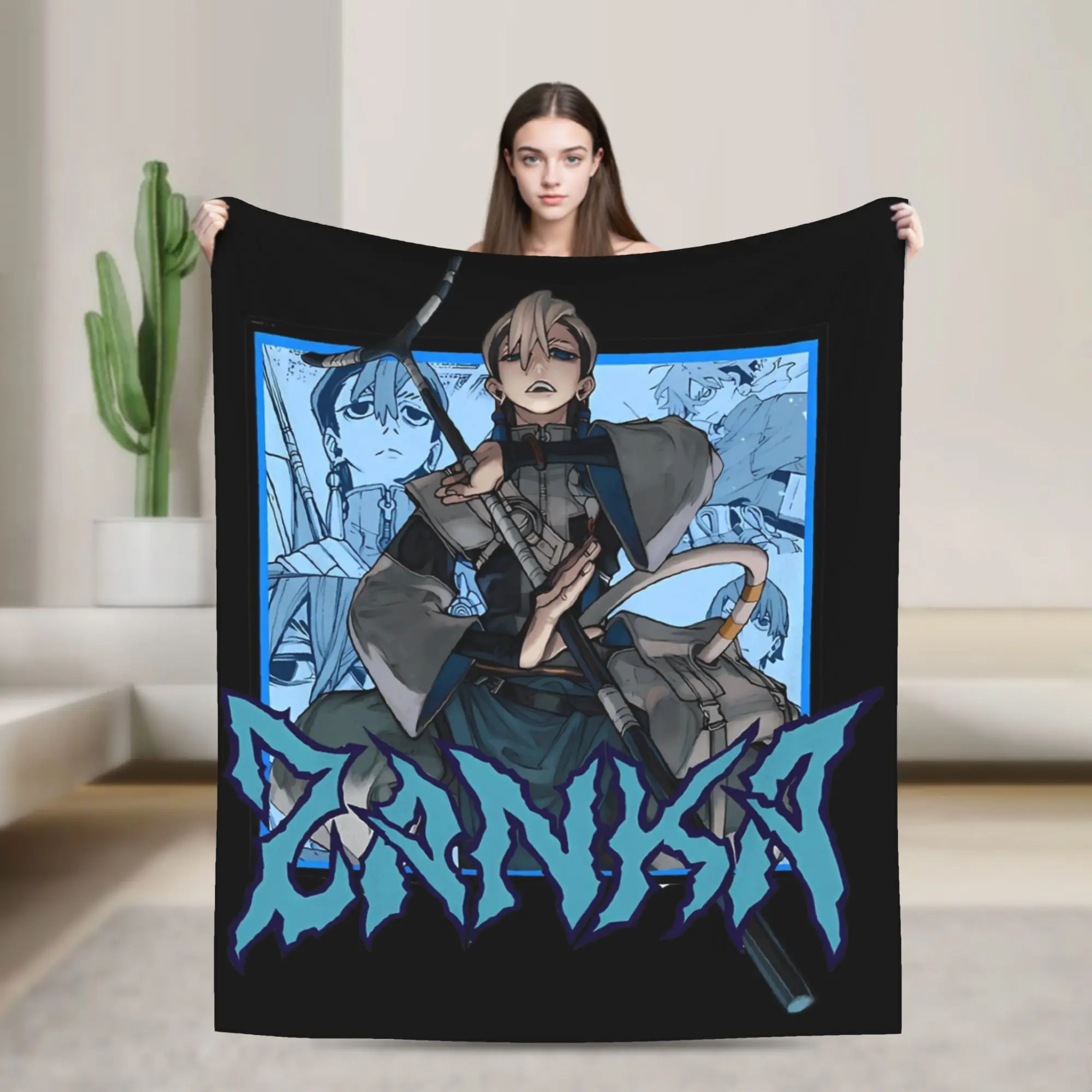 Zanka Gachiakuta Anime Blankets Fleece Spring Autumn  Portable Lightweight Thin Throw Blankets for Home Travel Quilt